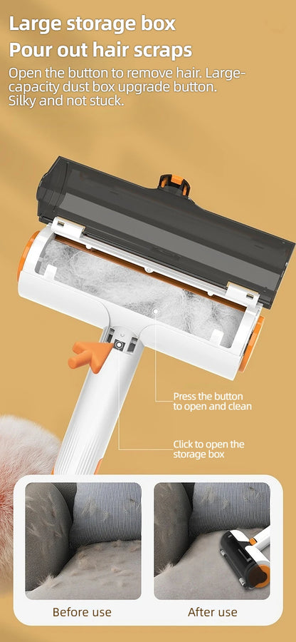Portable Pet Hair Remover Roller – Reusable & Washable Lint Cleaner for Clothes, Furniture & Car (Dog & Cat Hair)
