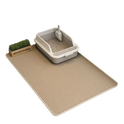 Double-Layer Cat Litter Mat – Non-Slip, Waterproof & Durable Mat for Trapping Litter – Ideal for Use Under Cat Litter Boxes