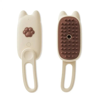 3-in-1 Electric Pet Steam Brush – Grooming Comb with Spray, Massage & Hair Removal for Cats and Dogs, Retractable Handle Design