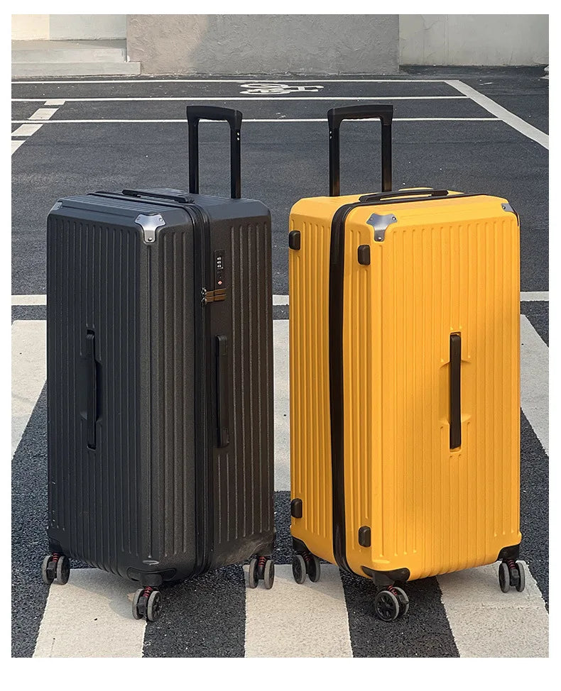 Smart Carry-On Luggage with USB Charging & Cup Holder – 20/24/26/28” Travel Suitcase