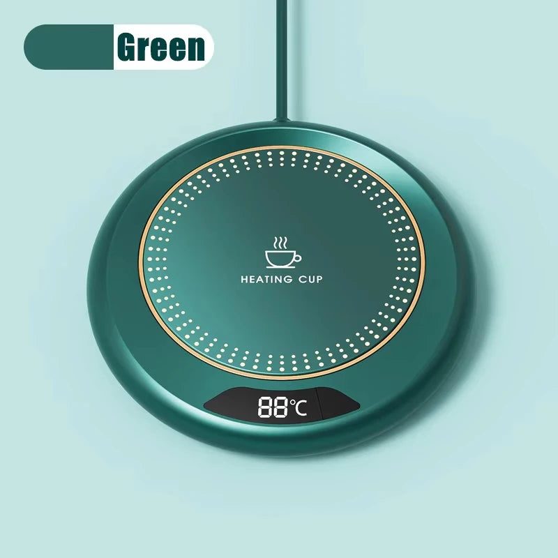 Smart USB Cup Warmer with 3 Temperature Settings – Coffee Mug Heating Coaster for Winter Beverages – HAOYUNMA Hot Plate for Tea, Milk, Water