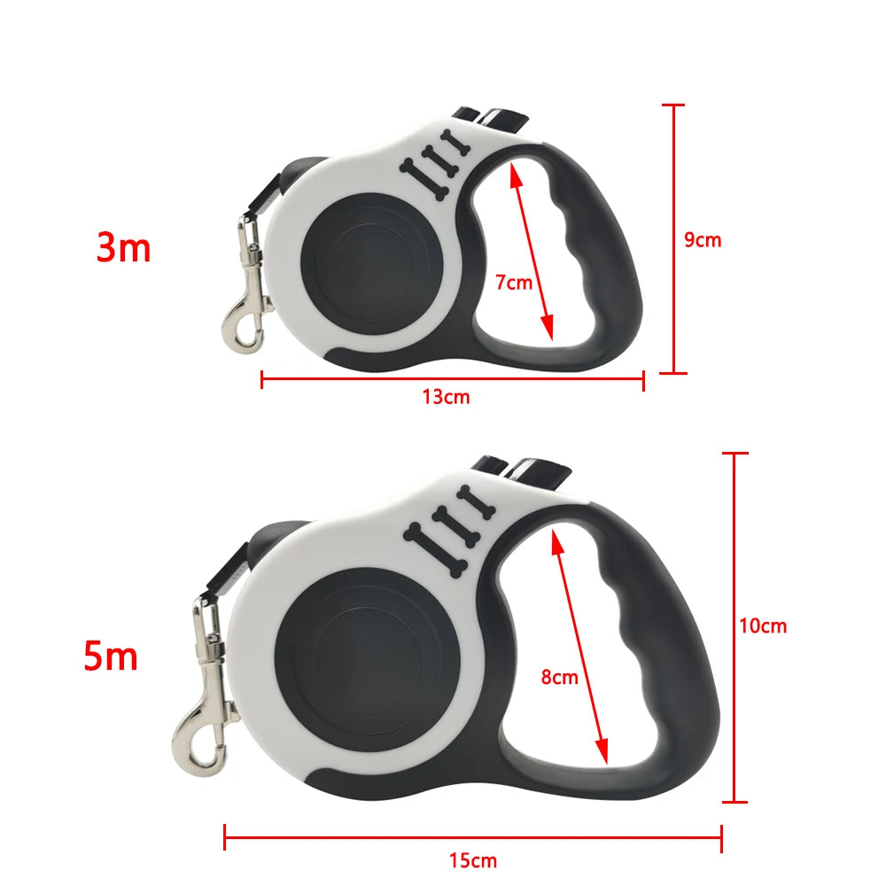 Automatic Retractable Dog Leash (3M/5M) – Strong Nylon Lead for Small to Medium Dogs and Cats – Tangle-Free, Comfortable Grip Design