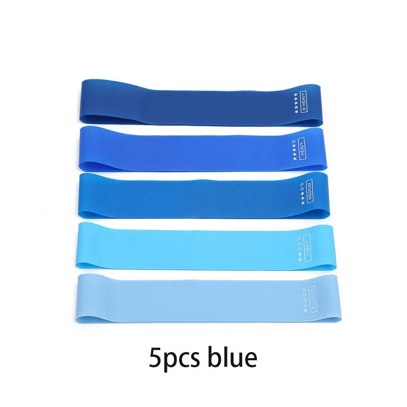 5Pcs Resistance Bands Set – Elastic Yoga, Pilates & Workout Bands for Fitness, Strength Training & Bodybuilding