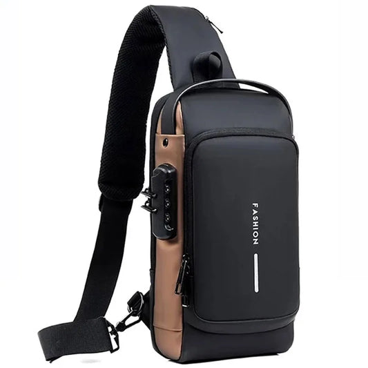 Multifunction Anti-Theft USB Crossbody Bag – Waterproof Travel Sling Chest Pack with USB Charging Port