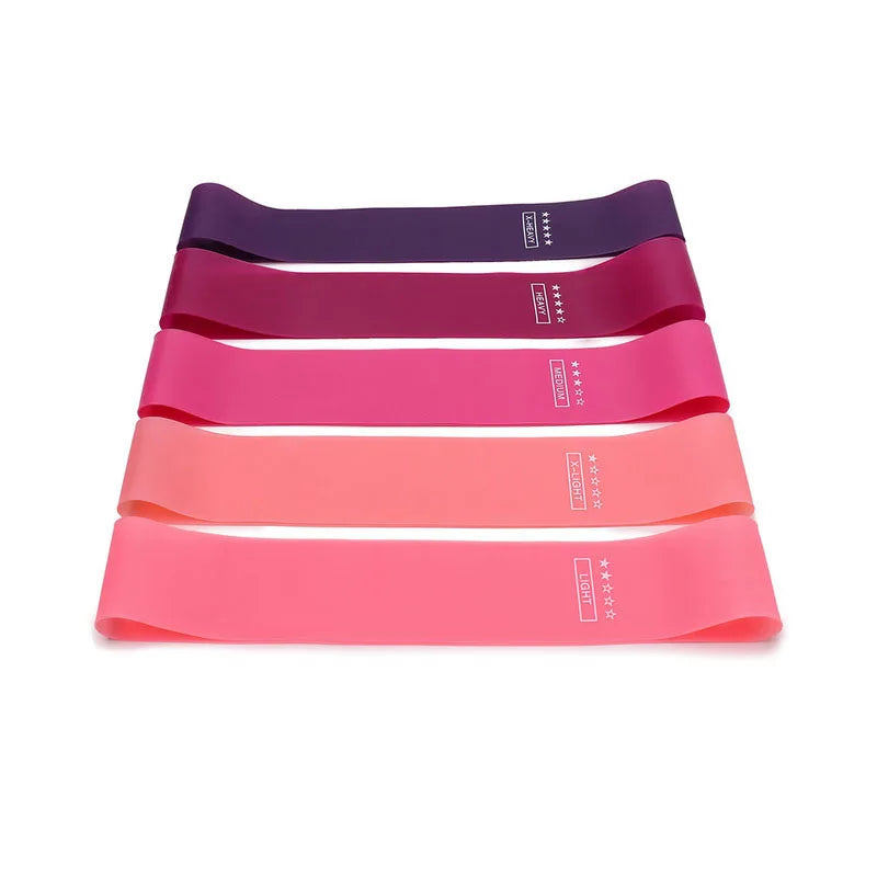 5Pcs Resistance Bands Set – Elastic Yoga, Pilates & Workout Bands for Fitness, Strength Training & Bodybuilding