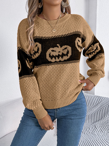 Halloween Pumpkin Pullover Sweater