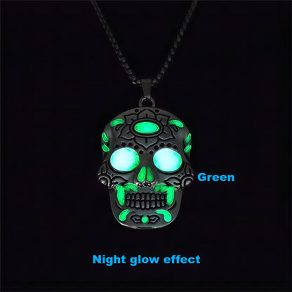Halloween Luminous Skull Necklace
