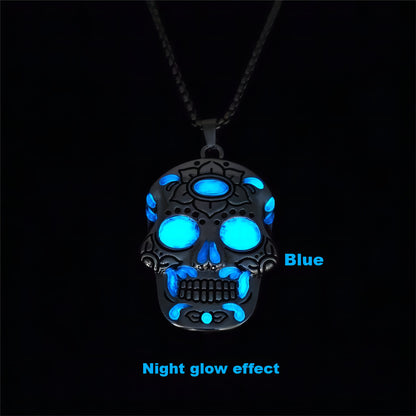 Halloween Luminous Skull Necklace