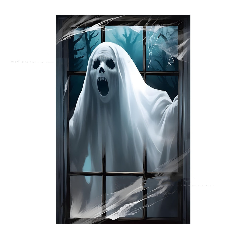 3D Horror Witch Window Cover